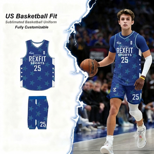 Ensemble d'uniformes de basketball personnalisés sublimés pour hommes – Maillot et short noirs à étoiles, respirants, pour entraînement d'équipe, vêtements de sport, ensemble de basketball OEM - Product Image 4