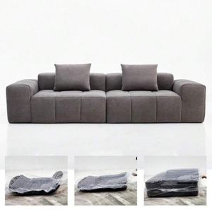 Minimalist Square Modular <b>Sofa</b> Set Wood Frame Sponge Filled Comfortable Fabric Upholstered Living Room Furniture for Hospitals - Product Image 3