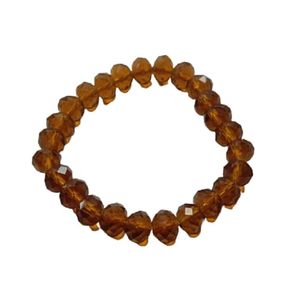 Bracelet rond à facettes en pierre d'obsidienne orange Feng Shui fait à la main pour hommes et femmes, taille 8-10 mm, bijoux de mode énergétiques - Product Image 4