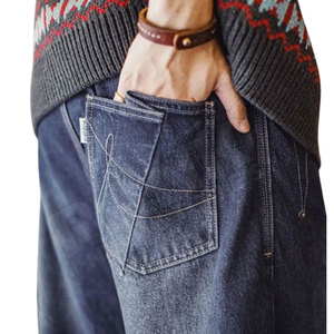 Pantalones vaqueros holgados para hombre, venta al por mayor directa de fábrica, pantalones vaqueros holgados personalizados para hombre - Product Image 6