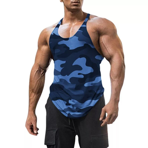 Strong Neckline Stitching Lightweight Polyester Mesh Quick Dry Breathable Training <b>Men</b> Tank Top Available At Low Price - Product Image 2