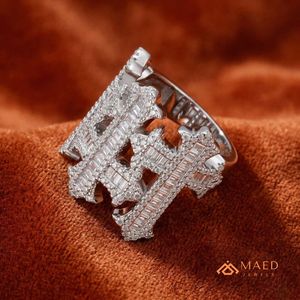 <b>Mens</b> Silver Tone Moissanite Cross <b>Ring</b> Hip Hop Engagement Gift Statement Jewelry <b>for</b> <b>Men</b> Daily Wear - Product Image 3
