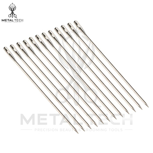 Nouvelles Aiguilles Droites en Acier Inoxydable pour Tissage de Cheveux 2026, Aiguilles de Couture Premium à Grand Œil pour Extensions de Tissage, Outils de Salon - Product Image 2