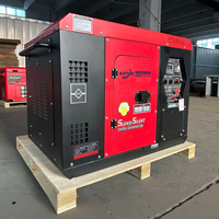 Générateurs diesel silencieux KATHER Mobile 5KW 8KW 9KW 10KW 10KVA 12KVA avec démarrage automatique, alternateur tout cuivre pur, dynamo d'alimentation de secours