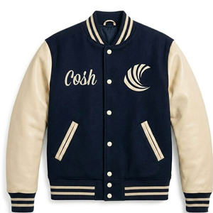 แจ็คเก็ต Letterman Varsity แบบพรีเมียมสั่งทำพิเศษ แจ็คเก็ตบอมเบอร์ปักลายผ้าขนสัตว์และหนัง ขายส่งโดย COSH International - Product Image 2
