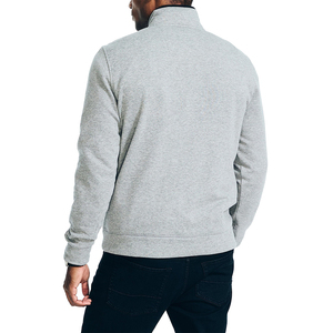 Sweat à capuche demi-zippé pour homme de haute qualité, en tissu tricoté respirant, impression de logo personnalisée, grandes tailles, vente en gros, conception OEM disponible - Product Image 2