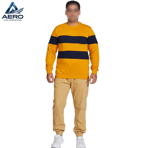 High Quality Wholesale <b>Men</b> Sweatshirt Soft Cotton Fleece Plain Crewneck Long Sleeve Loose Fit Casual Pullover Sweatshirts - Product Image 2