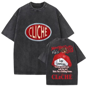 T-shirt à manches courtes pour homme, coupe classique, col rond, avec logo imprimé sur le devant, jersey 100% coton, anti-boulochage, style décontracté - Product Image 3