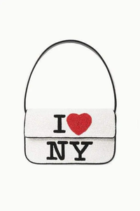 Sac à bandoulière perlé avec paysage urbain et taxi brodés, rose, style bohème, fermeture éclair, usage quotidien toutes saisons - Product Image 2