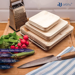 Assiettes jetables en feuilles d'arec de qualité supérieure, à usage unique - Product Image 2