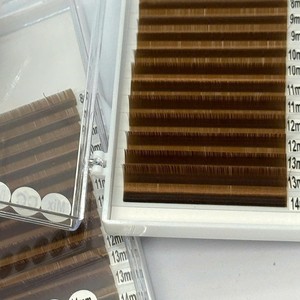 Private Label Wholesale <b>Lash</b> Extensions Individual Tray 12/16 Lines PBT Synthetic Fiber CC/DD/M/L Curl Matte Black Cashmere - Product Image 3