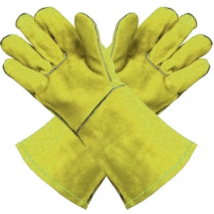 Gants de soudage en cuir de vachette pleine fleur rouge, haute performance, résistants à l'abrasion, pour la lutte contre les incendies, le barbecue et l'usage quotidien - Product Image 4