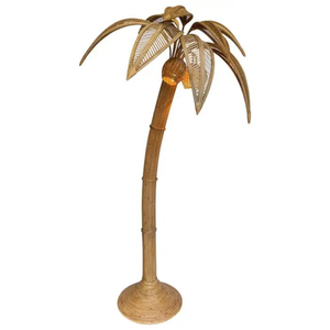 Handmade Rattan Palm Tree <b>Table</b> <b>Lamp</b> Eco-friendly Woven <b>Wicker</b> Coconut Tree Desk Light for Tropical Coastal Bedroom Living Room - Product Image 5
