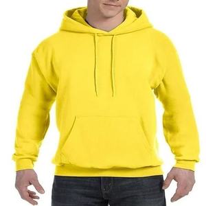 Sweat-shirt à capuche en polaire pour homme, manches longues, décontracté, en polyester et coton, vêtement de sport respirant, séchage rapide, hiver, uni - Product Image 1