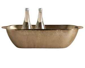 Seau à glace moderne en métal doré style antique pour bouteilles de vin, bière et champagne – Idéal pour les fêtes, hôtels et restaurants - Product Image 1