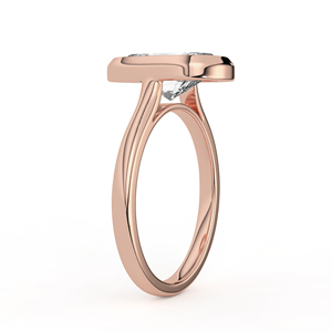 14K 18K Solid Gold 2.54CT <b>Cushion</b> Cut Lab Grown Diamond Engagement Ring Bezel Set Modern Solitaire Wedding Ring <b>Statement</b> Band - Product Image 6