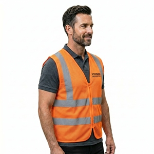 High Quality Men's Hi Vis Winter Workwear Safety Vest ANSI Class 2 <b>LED</b> Flash <b>Waterproof</b> Polyester Mesh Quick Dry Breathable - Product Image 3