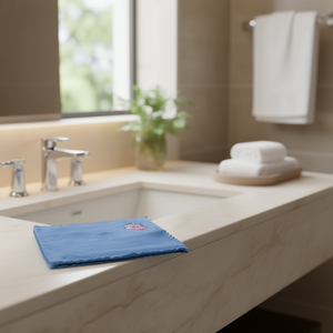 Serviette de bain en microfibre pour hôtel, 10x10 pouces, poids standard, douce et absorbante pour les clients - Product Image 2