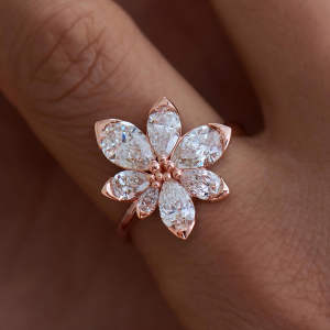 แหวนแต่งงาน/หมั้นเพชรทรงวินเทจ IGI/GIA Lab Grown Cut ทอง 14k สีเหลือง สำหรับทั้งชายและหญิง ทองโรสโกลด์อย่างดี เหมาะสำหรับงานฉลองครบรอบ - Product Image 3