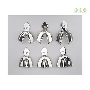 Bandejas de Impresión Dental de Acero Inoxidable, Juego Superior e Inferior, Perforadas y Autoclavables para Moldeo Dental Preciso - Product Image 1