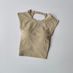 Custom Women's Yoga <b>Top</b> Open Back Cross Twist Activewear Fitness Gym <b>Crop</b> <b>Top</b> Athletic Workout Shirt Wholesale - Product Image 4