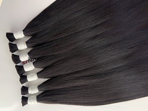 Wholesale Price Virgin Vietnamese Double Drawn Human Hair Bulk 100% Natural Soft Smooth <b>Tangle</b> Free Natural Hair - Product Image 2