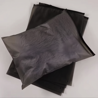 Sacs d'emballage en plastique refermables pour vêtements, en CPE noir mat givré, en stock, pour t-shirts, pantalons, sous-vêtements, chaussettes