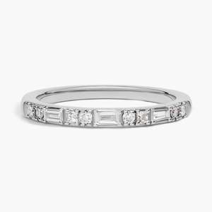 Bague de fiançailles et de mariage en or massif 14 carats plaqué rhodium, diamant de laboratoire certifié IGI taille brillant, 0,28 ct - Product Image 4