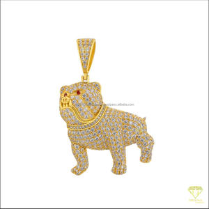 Collar con colgante de Animal único, Diamante cultivado en laboratorio VVS completamente helado, accesorio de joyería de Hip Hop chapado en rodio de plata 925 - Product Image 5