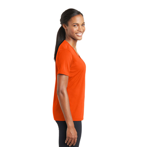 Camiseta de Punto de Manga Corta con Cuello en V para Mujer, Impresión Personalizada al por Mayor, 100% Algodón, Teñido Liso Comprimido, Servicio OEM - Product Image 6