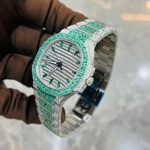 Reloj de Moissanita Personalizado de Alta Calidad con Incrustaciones de Diamantes VVS, Estilo Hip Hop, Regalo para Hombre - Product Image 6