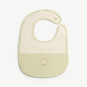 Bavoir triangulaire pour bébé garçon en modal et élasthanne, bavoir anti-bave pour nouveau-né, imprimé ours, fermeture à boutons-pression, 2 couches, ODM Vietnam - Product Image 1