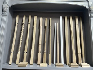 Balaustre Decorativo de Madera, Balaustre Cuadrado de Madera de Caucho, Piezas para Escaleras Tradicionales con 1 Año de Garantía - Product Image 3