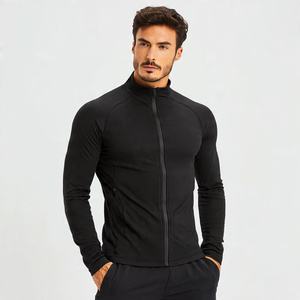Sports Jogging Wear <b>Jacket</b> Tops Stand Collar 100% Polyester <b>Yoga</b> Wear <b>Jackets</b> Men Compression Wear <b>Jacket</b> Men's - Product Image 6