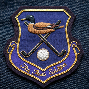 Custom HAND Embroidered CLUB SD-58 Badge With Anchor And Laurel Wreath <b>Sew</b>-On Fabric Patch For Uniform Garment - Product Image 1