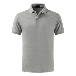Chemise Homme Unie à Manches Courtes en Maille Décontractée avec Boutons Coupe Classique Logo Avant en Toile Écologique Rouge Bleu Marine Blanc - Product Image 4