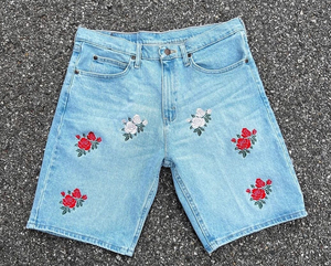 Shorts en jean de qualité supérieure pour hommes – Pantalons d'été en denim extensible pour garçons – Jeans courts ajustés et respirants pour jeunes – Cinq poches - Product Image 2