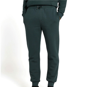 Ensemble de survêtement à capuche vert foncé pour homme, manches longues, couleur unie, tenue décontractée avec poches latérales, fermeture à cordon, coupe régulière - Product Image 3