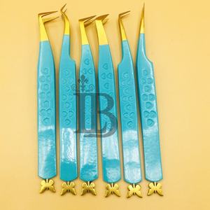 แหนบต่อขนตาแบบใหม่ ดีไซน์ผีเสื้อ สีทอง แหนบต่อขนตาแบบมิงค์ แหนบสีฟ้า แหนบสแตนเลส สไตล์สั่งทำ คุณภาพสูงสุด - Product Image 6