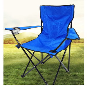 Chaise pliante de luxe en tissu noir avec sac à dos intégré pour la plage - Product Image 4