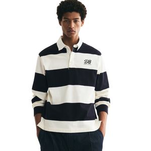 Men's Regular Fit Cotton Rugby Polo Shirt Long Sleeve <b>Classic</b> Collared Casual Sportswear Custom OEM ODM Manufacturer - Product Image 1