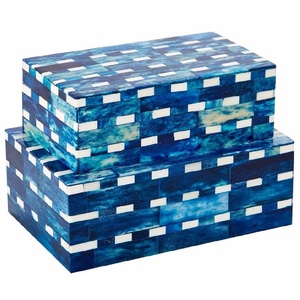 Boîte à bijoux moderne en os incrusté de fleurs, faite à la main, organisateur de bijoux, boîte à souvenirs décorative pour la maison et la coiffeuse – Vente chaude - Product Image 6