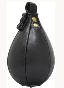 Handcrafted Black/Brown Leather Speed Bag Vintage Boxing <b>Training</b> <b>Ball</b> Punching Speed <b>Ball</b> Boxing Speed Bag Reflex <b>Training</b> - Product Image 3