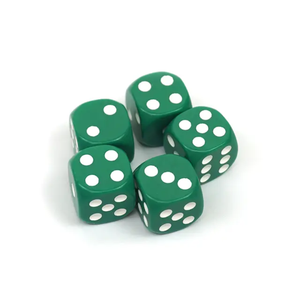 Dés en résine artistiques peints à la main sur mesure pour jeux de société et activités éducatives - Design arithmétique carré - Product Image 1