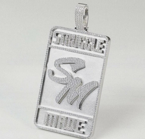 925 Sterling Silver Men's Lab Grown Diamond Hip Hop Micro Pave IGI Certified Urban Pendant for Wedding Gift - Product Image 3