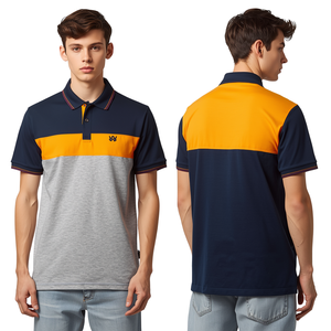 Polo personnalisé à blocs de couleur par sublimation, respirant, anti-humidité, uniforme de sport de golf, fabricant en gros - Product Image 4