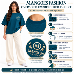 T-shirt décontracté pour femme, brodé sur mesure, 100% coton peigné, qualité supérieure, grammage lourd, manches courtes, coupe classique, 165 grammes, col classique - Product Image 6