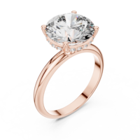 Bague de fiançailles de luxe sur mesure en or plaqué 18 carats avec diamant de laboratoire DEF taille ovale certifié IGI, bijoux fins faits à la main pour couple