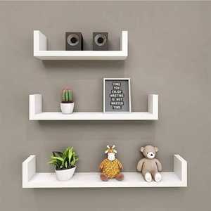 Geometric Hexagon Floating <b>Shelf</b> Black Metal Wire Grid 2 Tier Wall Mounted Storage Rack Honeycomb Plant Pot Display Ledge - Product Image 1
