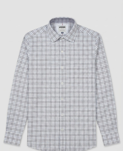 Chemise décontractée à double boutonnage pour homme Enovate, à micro-carreaux, manches longues, 100 % coton respirant, été, logo ODM au dos du col - Product Image 1